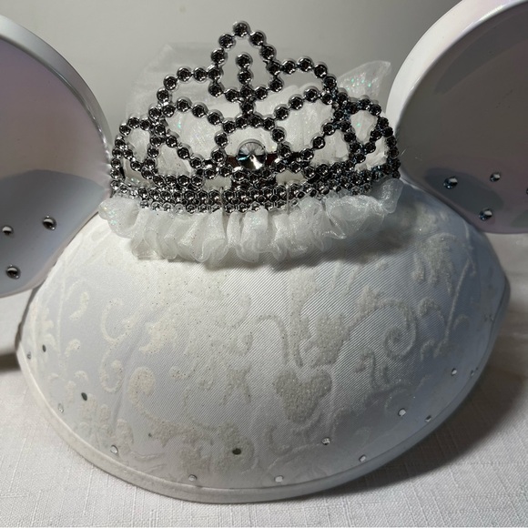 Disney Mickey & Minnie Mouse Wedding Groom & Bride Ears, Hats. Disneyland - Picture 14 of 15